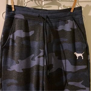 VS. PINK blue camo joggers-small NWOT